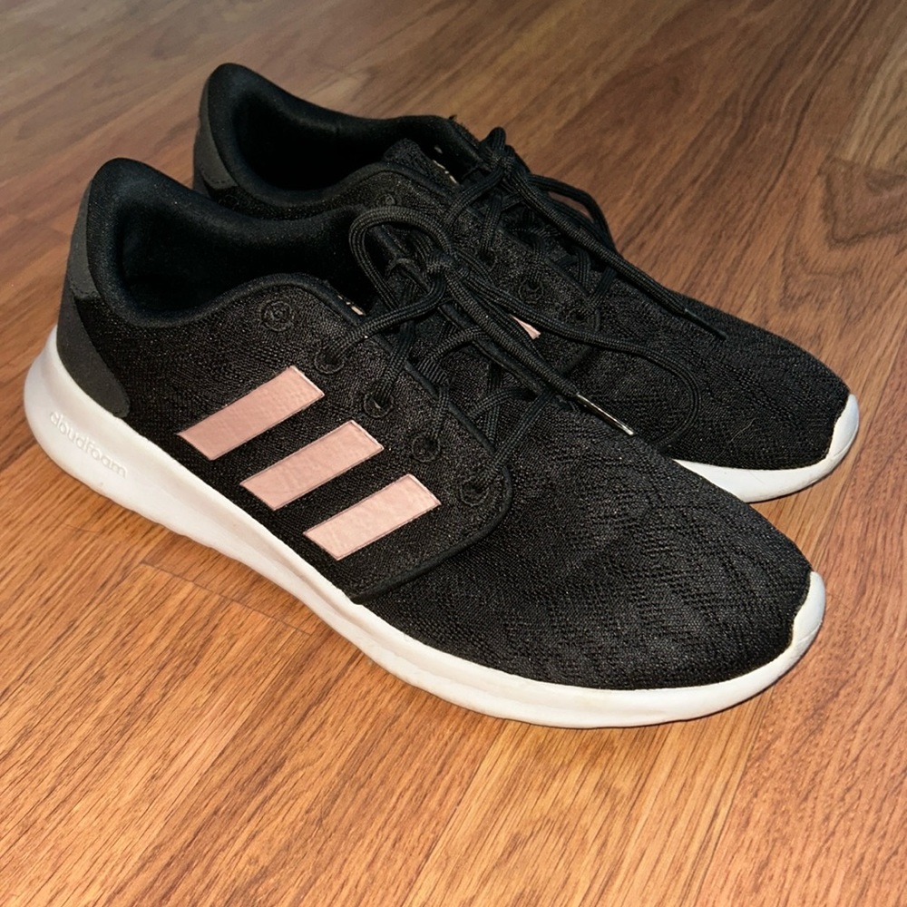 Black and Pink Adidas Sneakers